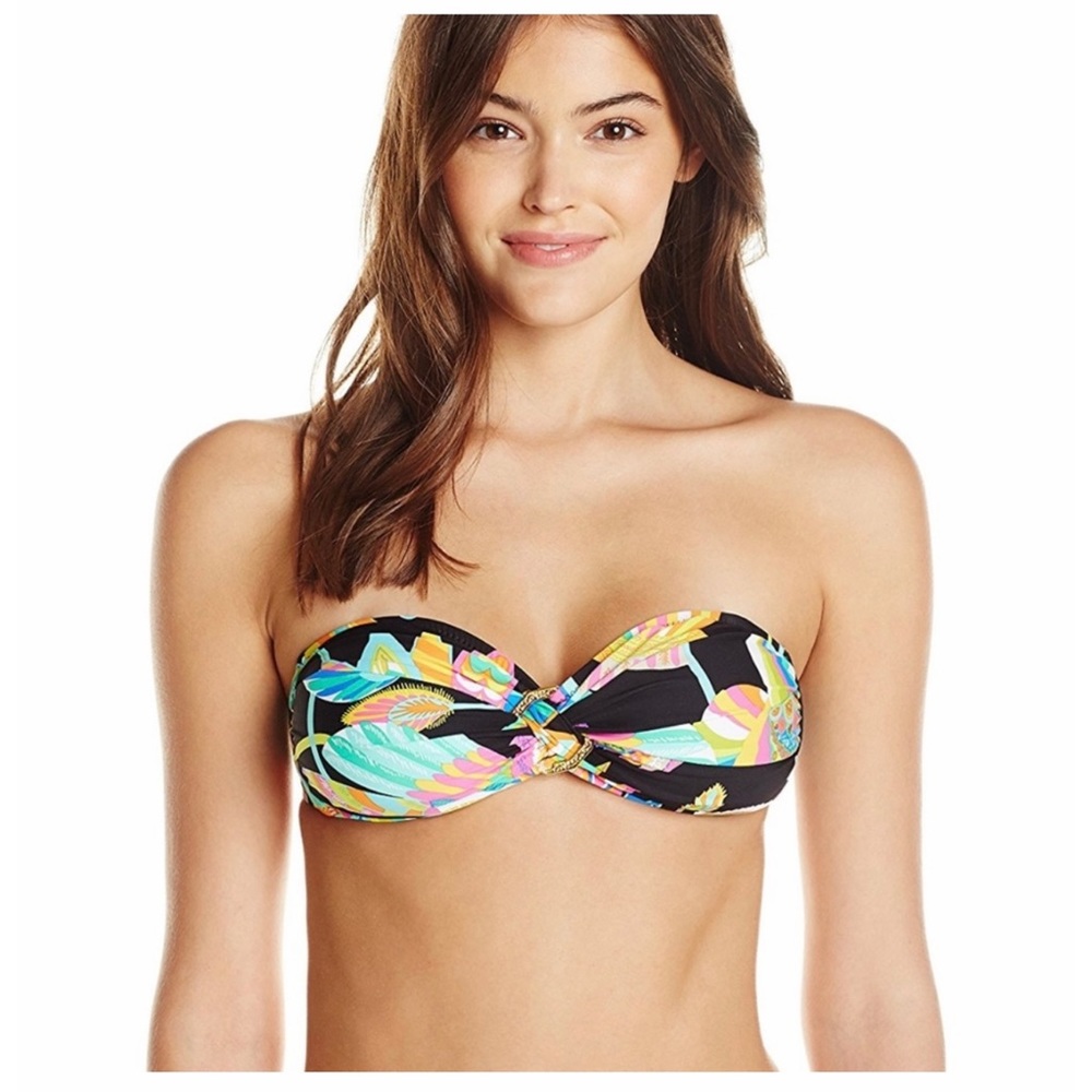 Trina Turk Ring Twist Bandeau in Tahitian Floral - Size 6